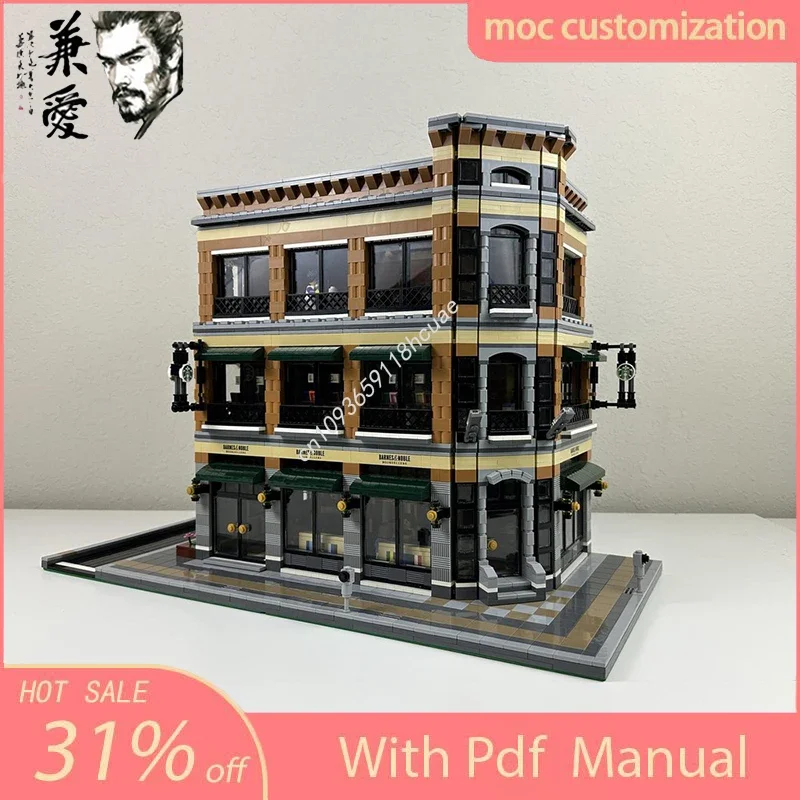 MOC Custom Modular Barnes and Noble and Starbucks Store, модель Street View, строительный блок, креативная сборка, кирпичи, игрушка в подарок
MOC Custom Modular Barnes and Noble and Starbucks Store, модель Street View, строительный блок, креативная сборка, кирпичи, игрушка в подарок