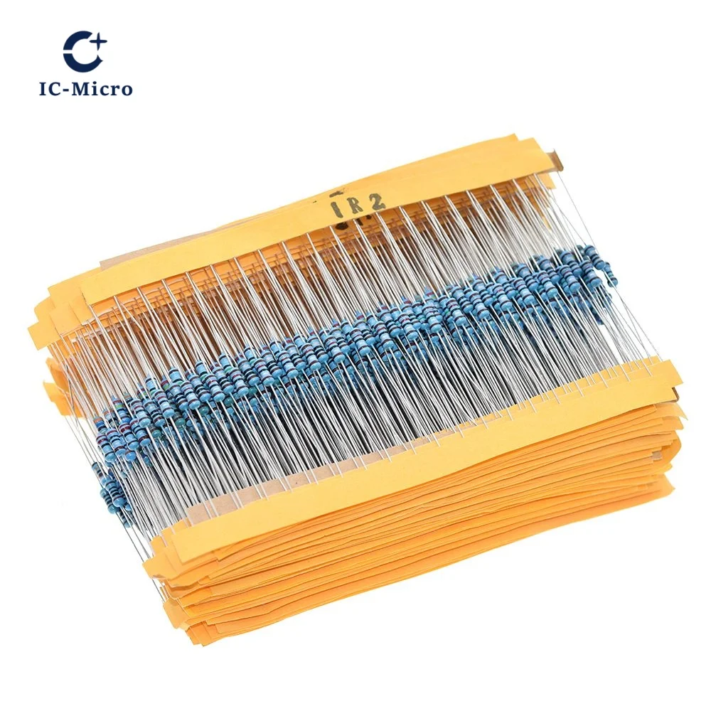 100pcs 1/4W 1R~22M 1% Metal resistors 100R 220R 1K 1.5K 2.2K 4.7K 10K 22K 47K 100K 100 220 1K5 2K2 4K7 ohm resistances
100pcs 1/4W 1R~22M 1% Metal resistors 100R 220R 1K 1.5K 2.2K 4.7K 10K 22K 47K 100K 100 220 1K5 2K2 4K7 ohm resistances