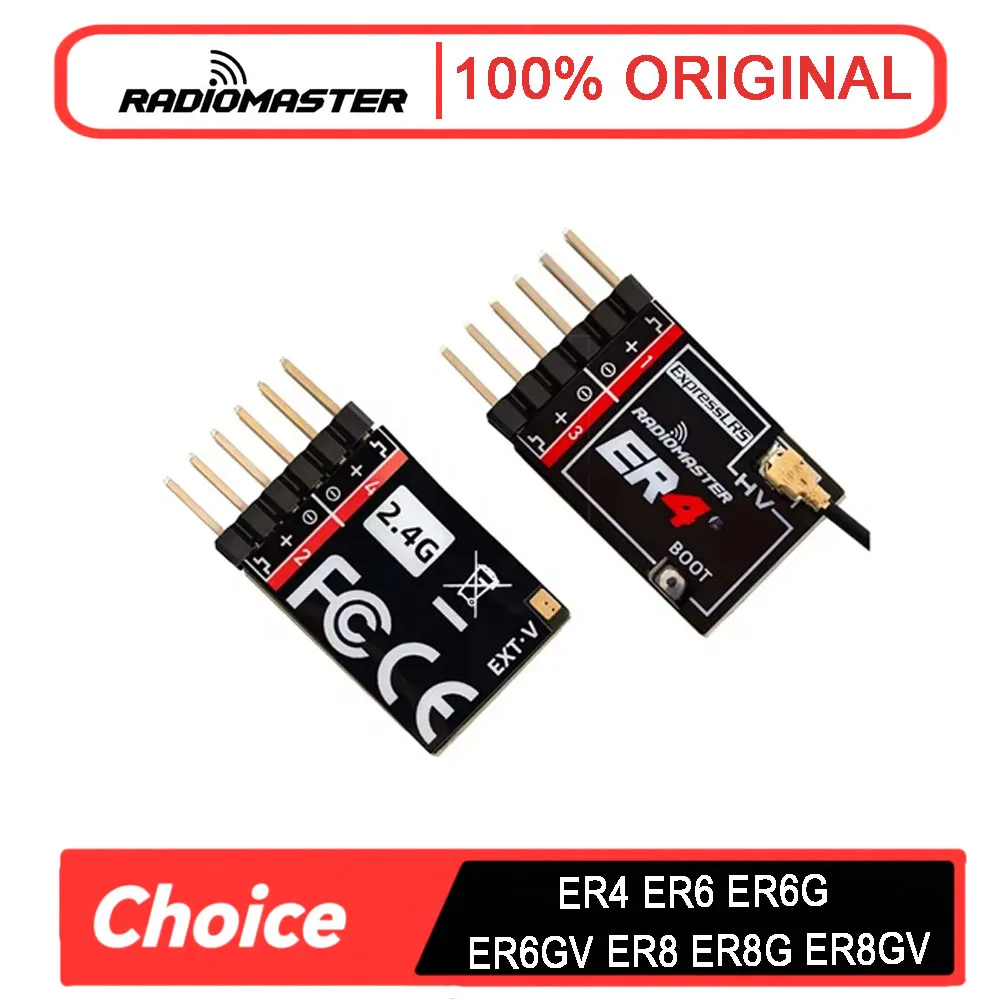 RadioMaster ER4/ER6/ER8 Series 2,4 ГГц ЭкспрессЛРС (ELRS) ШИМ-приемник — 4 канала/6 канала/8 каналов для радиоуправляемых моделей и дронов FPV
RadioMaster ER4/ER6/ER8 Series 2,4 ГГц ЭкспрессЛРС (ELRS) ШИМ-приемник — 4 канала/6 канала/8 каналов для радиоуправляемых моделей и дронов FPV