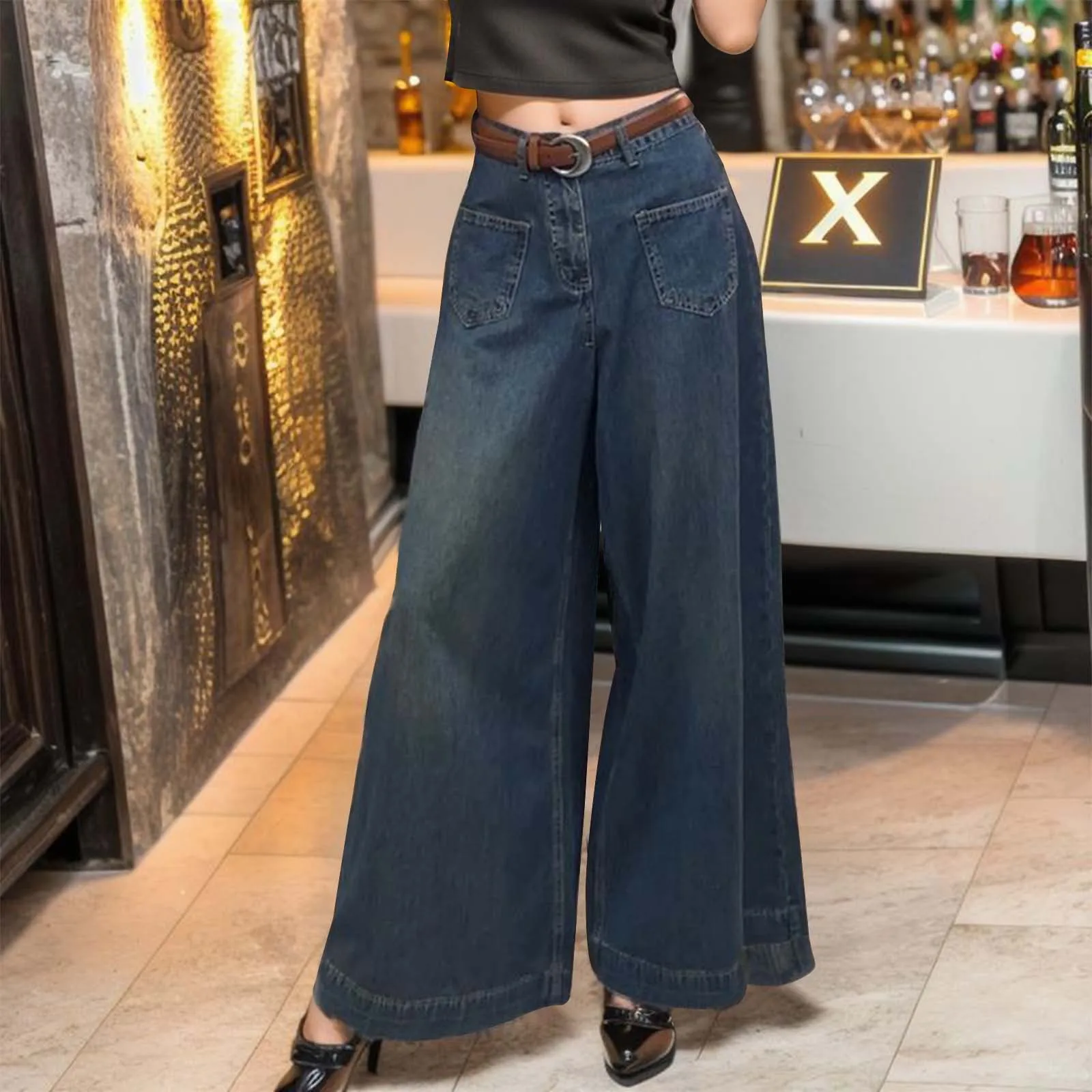 High Waist Vintage Design Wide Leg Jeans For Women Stretch Pants for Womens plus Size
High Waist Vintage Design Wide Leg Jeans For Women Stretch Pants for Womens plus Size