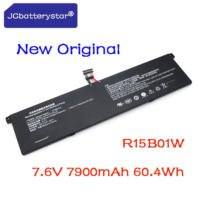 Высококачественный новый аккумулятор JC R15B01W для ноутбука Xiaomi Pro 15,6 "GTX TM1701, ноутбук серии 7,6 В, 7900 мАч, Вт/ч
Высококачественный новый аккумулятор JC R15B01W для ноутбука Xiaomi Pro 15,6 "GTX TM1701, ноутбук серии 7,6 В, 7900 мАч, Вт/ч