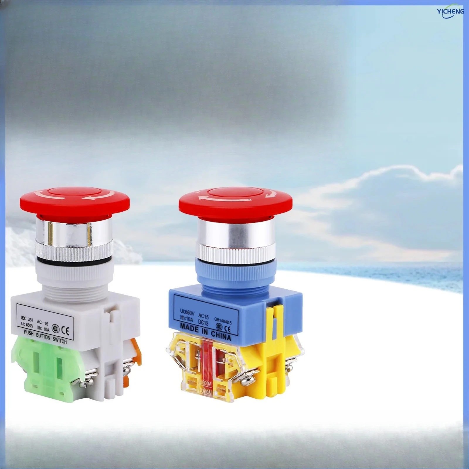 10Pcs 22mm Mushroom Emergency Stop Push Button Switch AC 660V 10A emergency stop button self-locking/Momentary 1NO1NC
10Pcs 22mm Mushroom Emergency Stop Push Button Switch AC 660V 10A emergency stop button self-locking/Momentary 1NO1NC