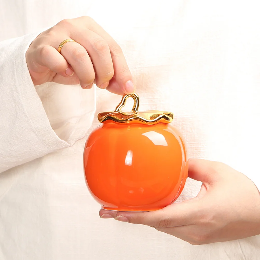 Creative Pumpkin Shape Ceramic Storage Container Red Sealed Canister for Tea Coffee Sugar Salt Food Items Household Decoration
Creative Pumpkin Shape Ceramic Storage Container Red Sealed Canister for Tea Coffee Sugar Salt Food Items Household Decoration