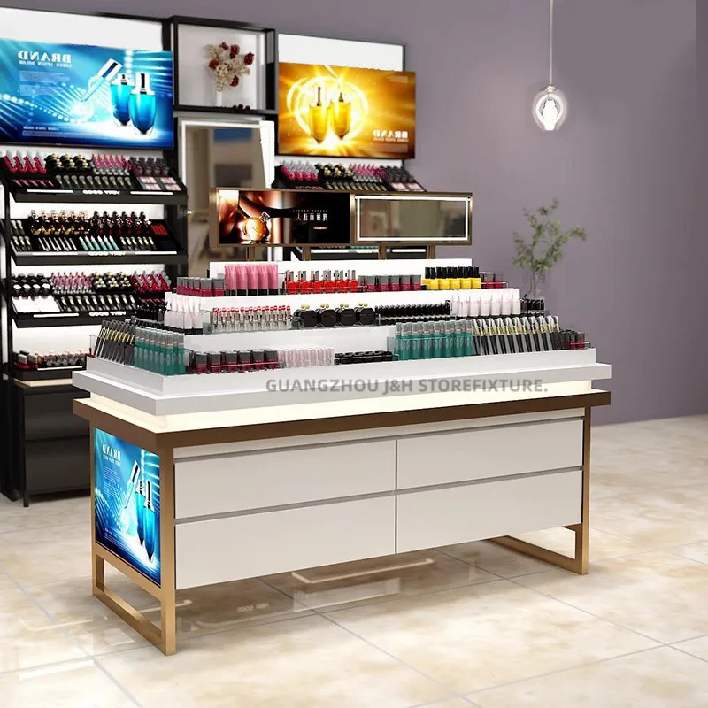 Lighting Cosmetic Shop Display Rack Design Beauty Clinic Store Floor Display Cabinets Double Side Lipstick Salon Mirror Cabinet
Lighting Cosmetic Shop Display Rack Design Beauty Clinic Store Floor Display Cabinets Double Side Lipstick Salon Mirror Cabinet
