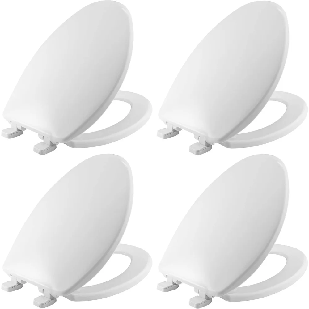Caswell Modern Slow Close Toilet Seat, Easy Clean Hinges and Durable Plastic Seat, Made in USA, Elongated, White, 4-Pack 
Caswell Modern Slow Close Toilet Seat, Easy Clean Hinges and Durable Plastic Seat, Made in USA, Elongated, White, 4-Pack