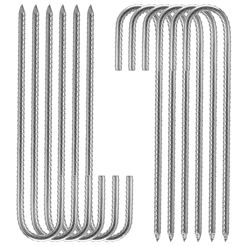 J-Shaped Silver Steel Rebar Pins 0.4in x 12in (16 Pack) – Heavy Duty Landscape Edging Anchors
J-Shaped Silver Steel Rebar Pins 0.4in x 12in (16 Pack) – Heavy Duty Landscape Edging Anchors