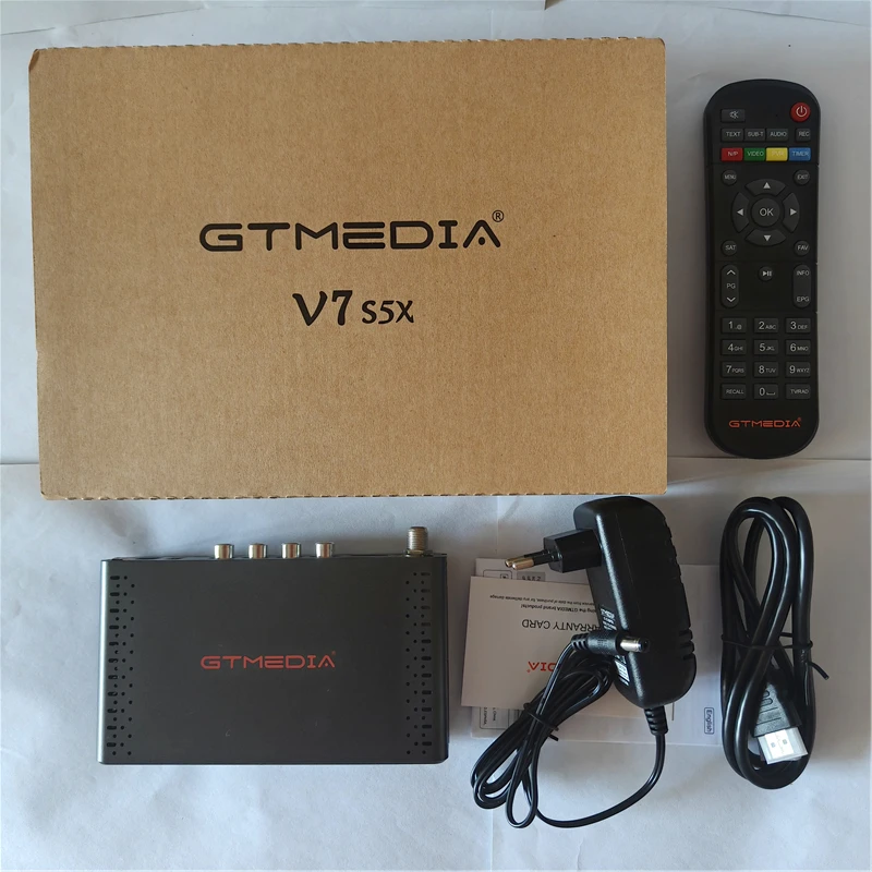 GTmedia V7 S5X Satellite TV Receiver DVB-S/S2/S2X H.265 AVS+ Auto Roll Full PowerVu USB Wifi Youporn STB V7S5X Player
GTmedia V7 S5X Satellite TV Receiver DVB-S/S2/S2X H.265 AVS+ Auto Roll Full PowerVu USB Wifi Youporn STB V7S5X Player