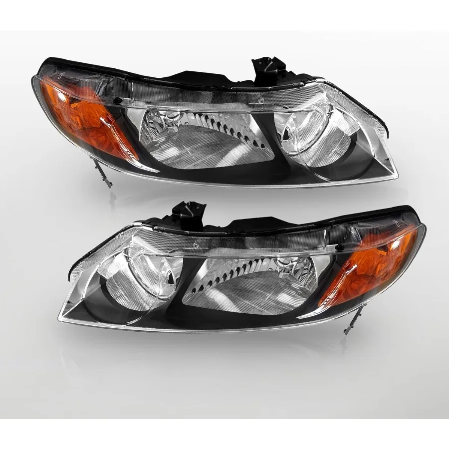 2PCS JDM Halogen Headlight Chrome Housing Clear Lens Headlamp Assembly Left and Right Without Bulb for 20062011 Honda Civic Veh
2PCS JDM Halogen Headlight Chrome Housing Clear Lens Headlamp Assembly Left and Right Without Bulb for 20062011 Honda Civic Veh