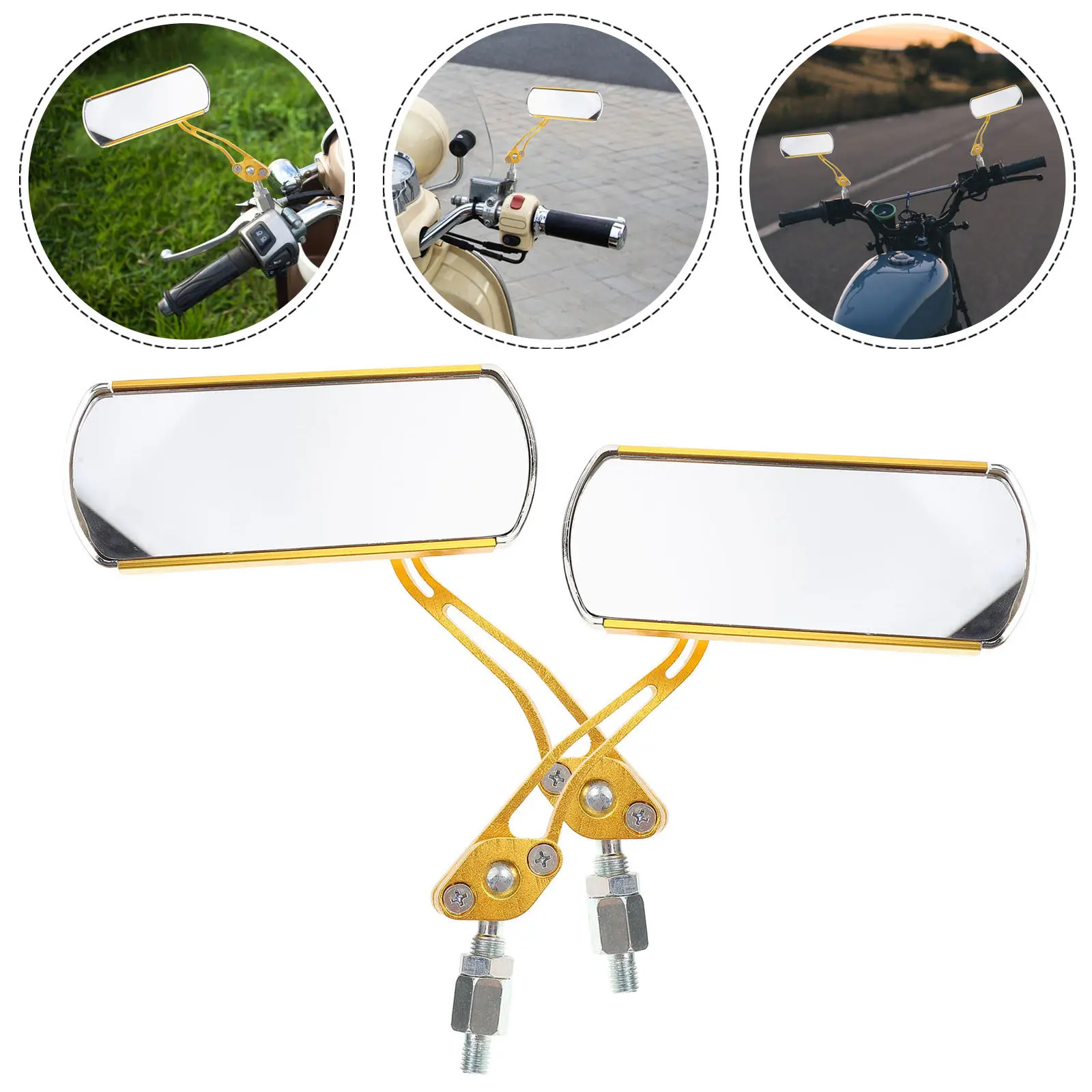 2Pcs Clear Visibility Bike Mirrors Adjustable Wide Angle Rear View for Bicycle Electric Scooter Motorcycle Bike Back View Mirror
2Pcs Clear Visibility Bike Mirrors Adjustable Wide Angle Rear View for Bicycle Electric Scooter Motorcycle Bike Back View Mirror