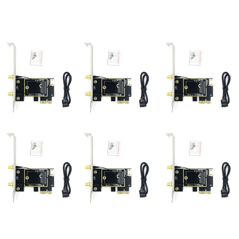 Карта адаптера сетевой карты 6X NGFF M.2 к PCIE Карта адаптера PCIE поддерживает беспроводная сетевая карта NGFF M.2
Карта адаптера сетевой карты 6X NGFF M.2 к PCIE Карта адаптера PCIE поддерживает беспроводная сетевая карта NGFF M.2