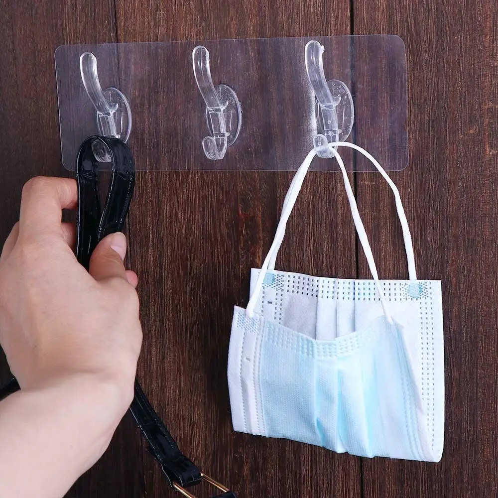 PVC Practical for Bathroom,Kitchen Traceless Autohesion Key Holder Storage Rack Wall Hooks Clothes Hanger
PVC Practical for Bathroom,Kitchen Traceless Autohesion Key Holder Storage Rack Wall Hooks Clothes Hanger