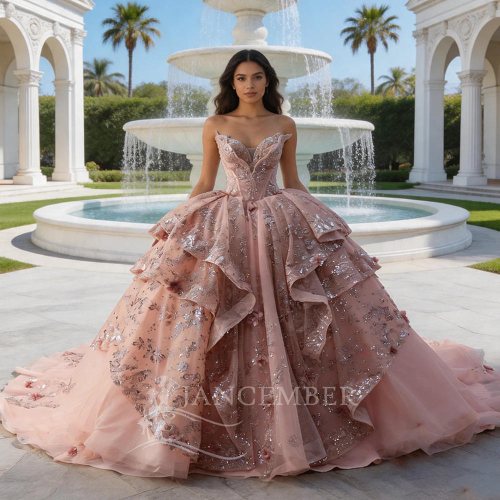 Elegant Quinceanera Dresses 2026 Strapless Organza Sweet Birthday Party Ball Gowns Customized vestidos de 15 quinceañeras
Elegant Quinceanera Dresses 2026 Strapless Organza Sweet Birthday Party Ball Gowns Customized vestidos de 15 quinceañeras