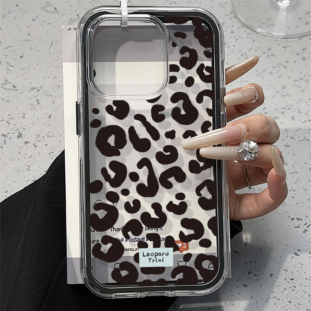 Leopard Print Phone Case For iPhone 16 Pro Case iPhone 15 13 11 12 14 Pro Max Luxury 2 IN 1 Soft Silicone Shockproof Clear Cover
Leopard Print Phone Case For iPhone 16 Pro Case iPhone 15 13 11 12 14 Pro Max Luxury 2 IN 1 Soft Silicone Shockproof Clear Cover