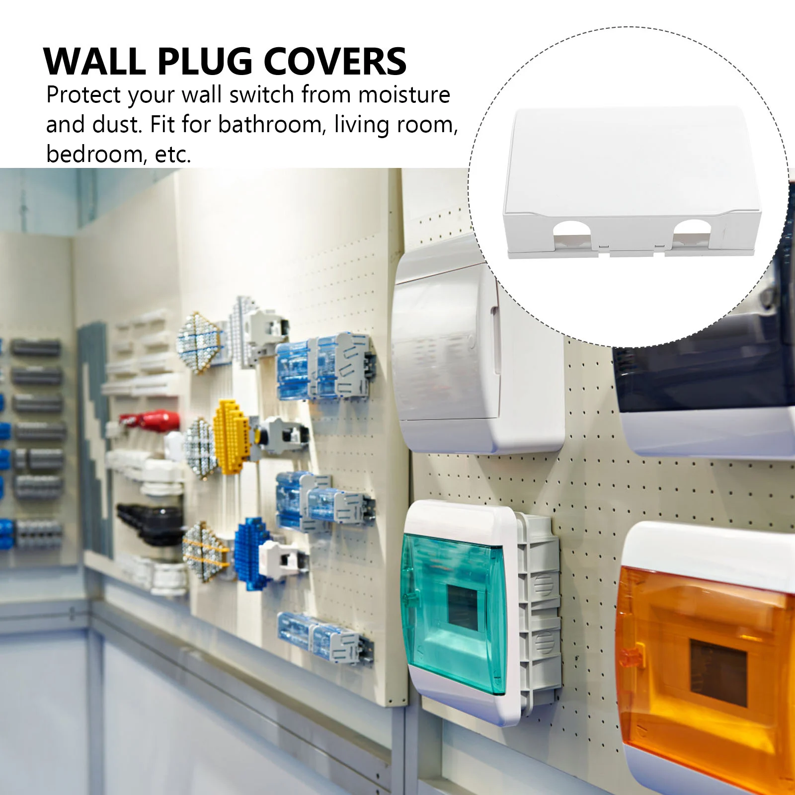 Waterproof Socket Cover ABS Thickened Outlet Protector 100 Degree Opening Dust Proof Splash Proof Safe Insulated Durable
Waterproof Socket Cover ABS Thickened Outlet Protector 100 Degree Opening Dust Proof Splash Proof Safe Insulated Durable