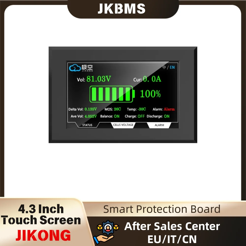 JIKONG 4.3 inch V19 Smart Touch Screen Display only for JIKONG V19 Inverter BMS
JIKONG 4.3 inch V19 Smart Touch Screen Display only for JIKONG V19 Inverter BMS