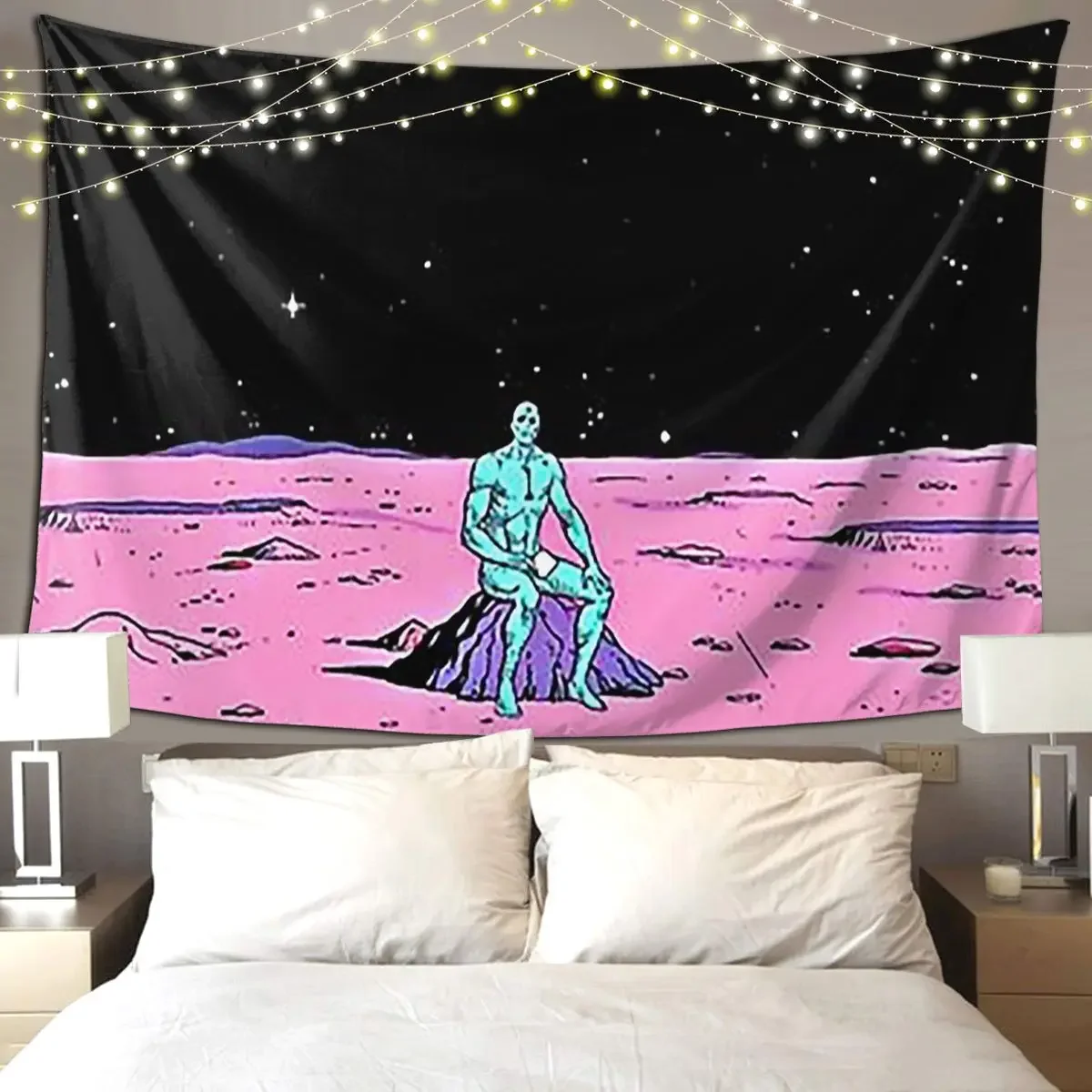 (Fixed) Dr. Manhattan Sitting On Mars (comic) Tapestry Hippie Wall Hanging Home Tapestries for Living Room Bedroom Dorm Room
(Fixed) Dr. Manhattan Sitting On Mars (comic) Tapestry Hippie Wall Hanging Home Tapestries for Living Room Bedroom Dorm Room
