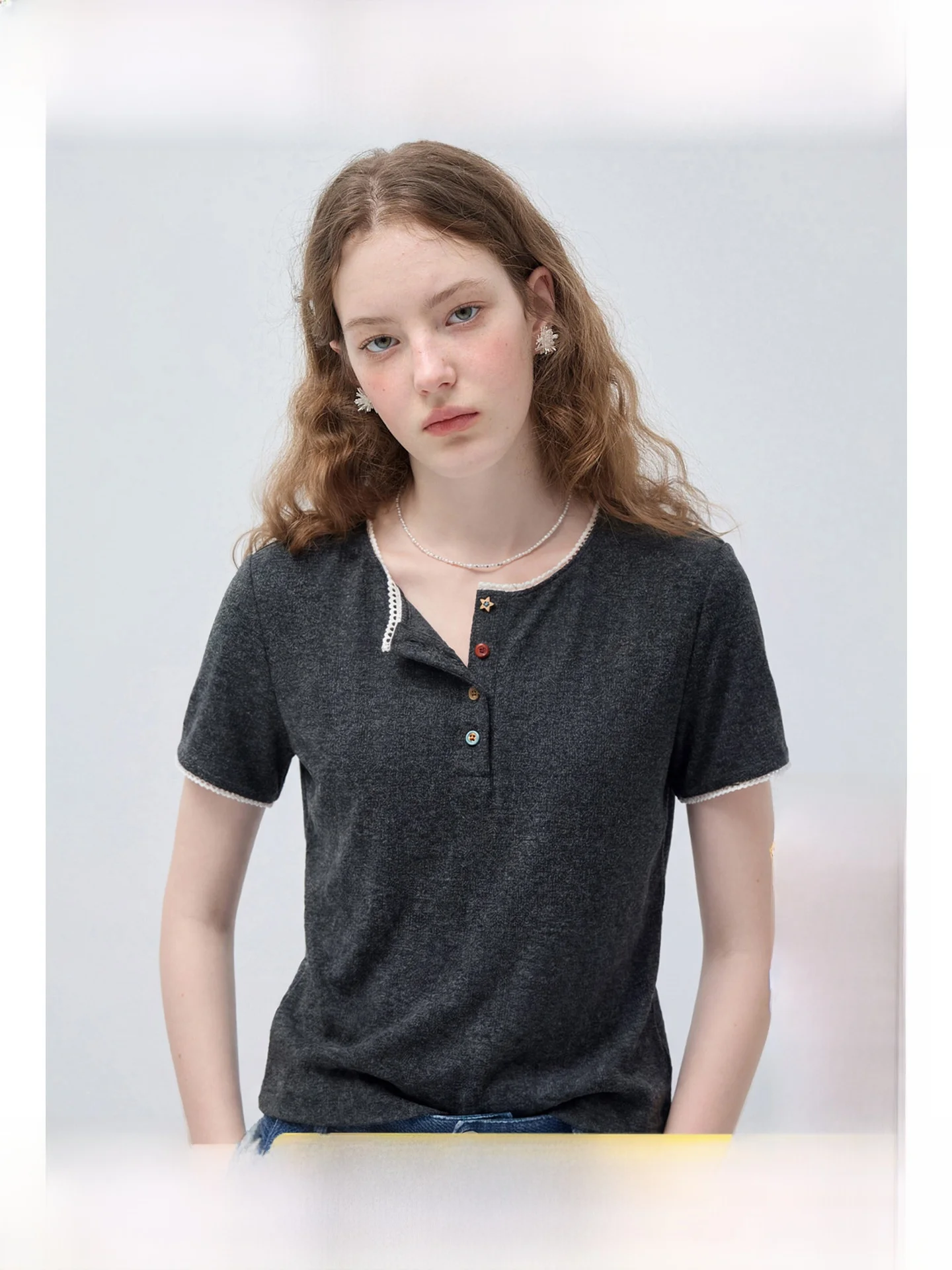Slim Fit Short Sleeve T-Shirt Henry Collar Commute Style plus Size Women's Fashion Breathable Polyester Blend Summer Top
Slim Fit Short Sleeve T-Shirt Henry Collar Commute Style plus Size Women's Fashion Breathable Polyester Blend Summer Top