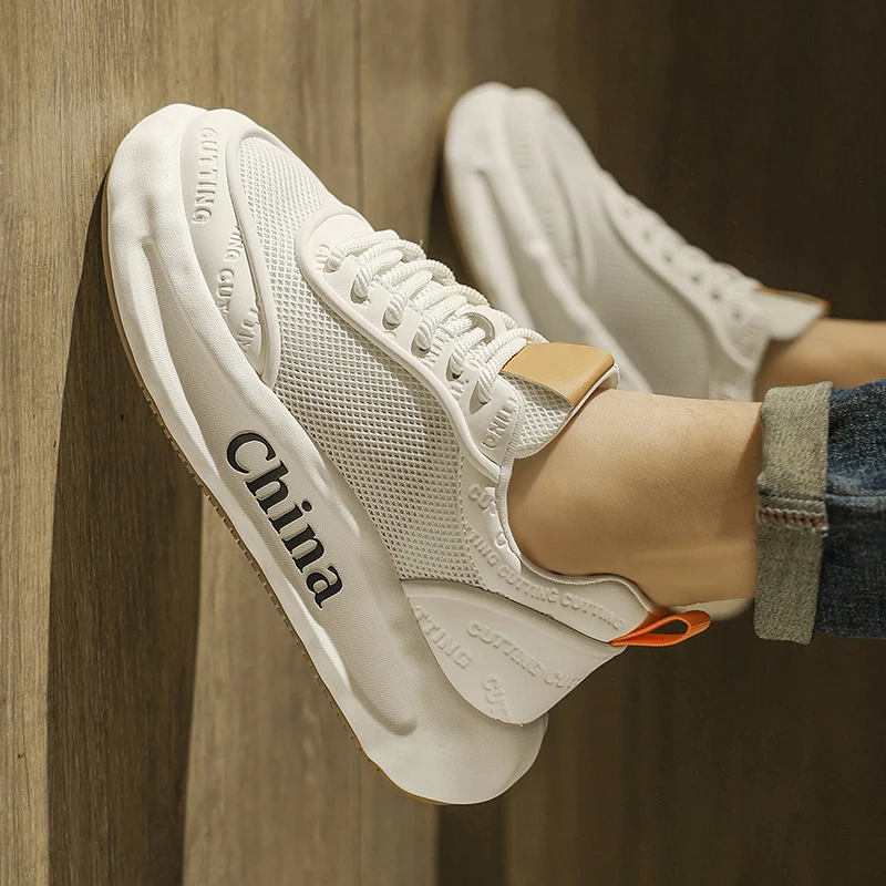 Men's Sports Casual Mesh Shoes Breathable Thick Bottom Heightening Board Shoes Summer 2026 New Style White Trendy Shoes
Men's Sports Casual Mesh Shoes Breathable Thick Bottom Heightening Board Shoes Summer 2026 New Style White Trendy Shoes