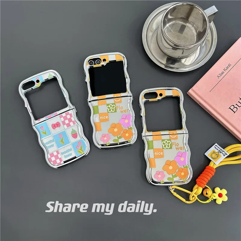 Flower Plaid Wave Phone Case for Samsung Galaxy Z Flip 6 5 4 3 Protective Back Cover for ZFlip4 ZFlip5 ZFlip6 Case Shell
Flower Plaid Wave Phone Case for Samsung Galaxy Z Flip 6 5 4 3 Protective Back Cover for ZFlip4 ZFlip5 ZFlip6 Case Shell