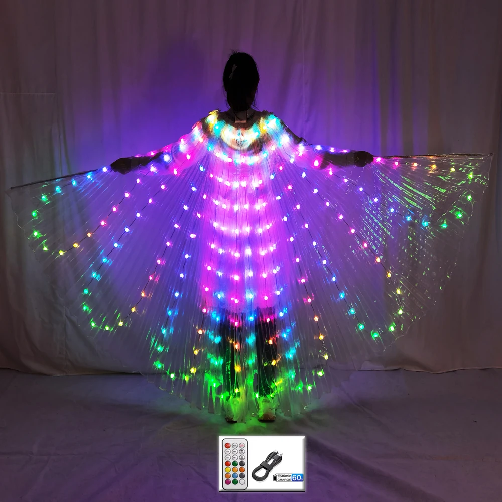 Flash LED Wings for Women Remote Control Belly Dance Flexible Sticks Butterfly Club Halloween Party Wear
Flash LED Wings for Women Remote Control Belly Dance Flexible Sticks Butterfly Club Halloween Party Wear