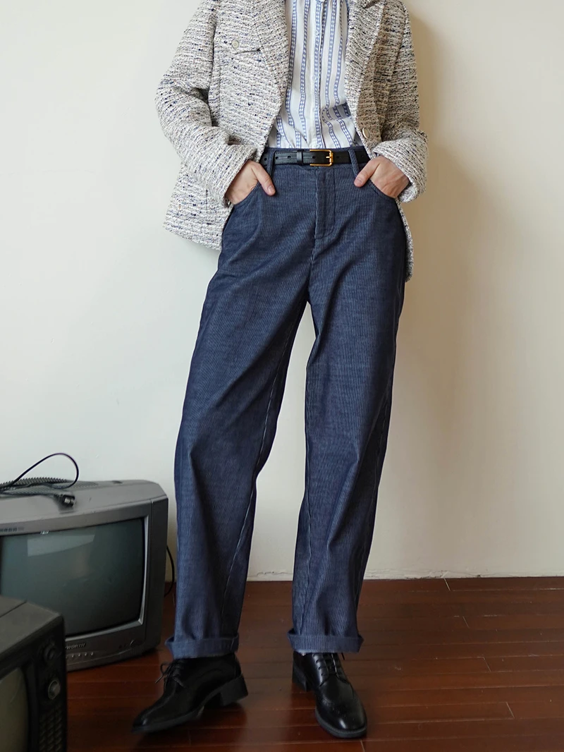 Vintage Waed Corduroy Straight Leg Pants Warm Fene Trousers for Women Autumn Winter Faion Casual Sli Clothes
Vintage Waed Corduroy Straight Leg Pants Warm Fene Trousers for Women Autumn Winter Faion Casual Sli Clothes