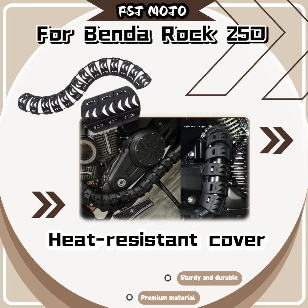 For Benda Rock 250 Exhaust Heat Shield, Snake Bone Muffler Guard, High Temp Resistant Protector Cover
For Benda Rock 250 Exhaust Heat Shield, Snake Bone Muffler Guard, High Temp Resistant Protector Cover