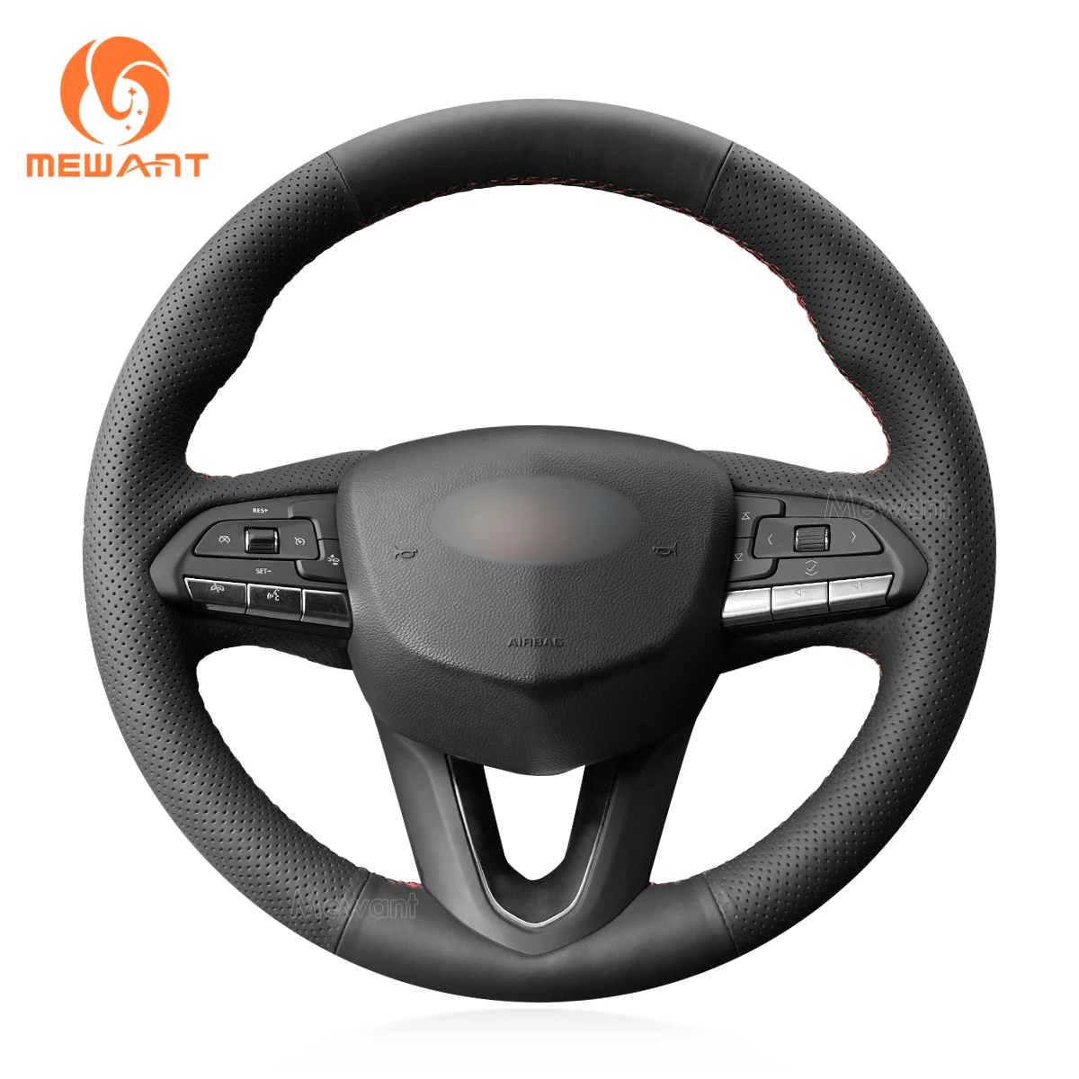 MEWANT Black Genuine Leather Steering Wheel Cover for Cadillac CT4 CT5 2020-2023 XT4 2019-2023 Blue White Red Stripe
MEWANT Black Genuine Leather Steering Wheel Cover for Cadillac CT4 CT5 2020-2023 XT4 2019-2023 Blue White Red Stripe