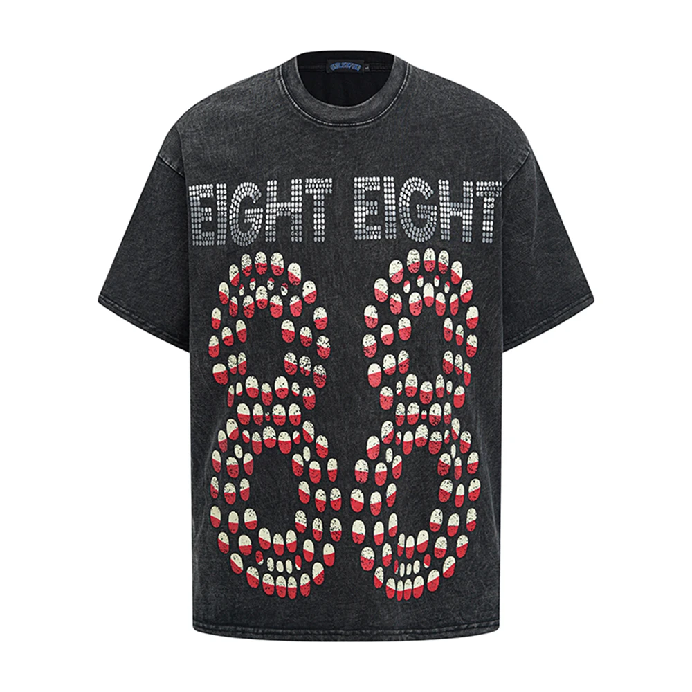 Летняя мужская футболка с коротким рукавом High Street Washed Letter, винтажные хлопковые свободные повседневные футболки большого размера, футболки унисекс с круглым вырезом
Летняя мужская футболка с коротким рукавом High Street Washed Letter, винтажные хлопковые свободные повседневные футболки большого размера, футболки унисекс с круглым вырезом