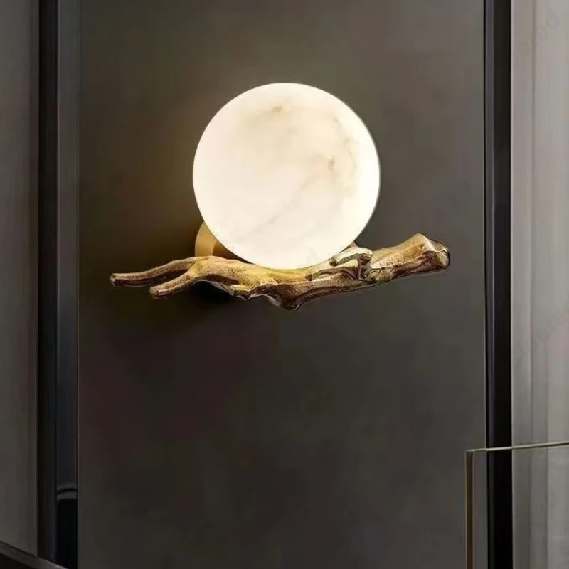 New Chinese LED Copper Marble Wall Lamp Living Room Dining Room Bedroom Bedside Decorative Lighting
New Chinese LED Copper Marble Wall Lamp Living Room Dining Room Bedroom Bedside Decorative Lighting