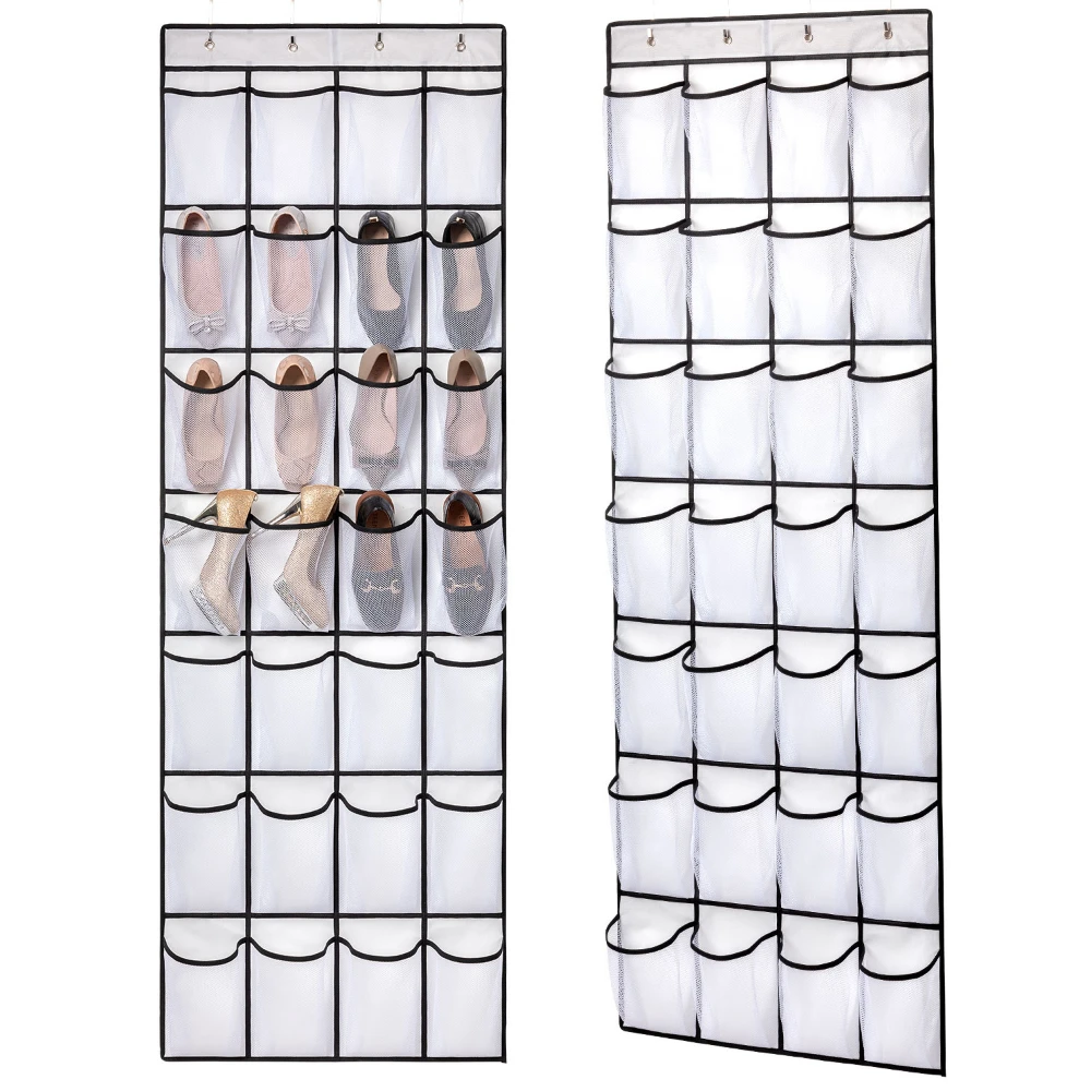 1 PC 28 Pockets Over the Door Shoe Organzier Hanging Shoe Rack for Door Large Capacity Shoe Organizer Holder with 4 Metal Hooks
1 PC 28 Pockets Over the Door Shoe Organzier Hanging Shoe Rack for Door Large Capacity Shoe Organizer Holder with 4 Metal Hooks
