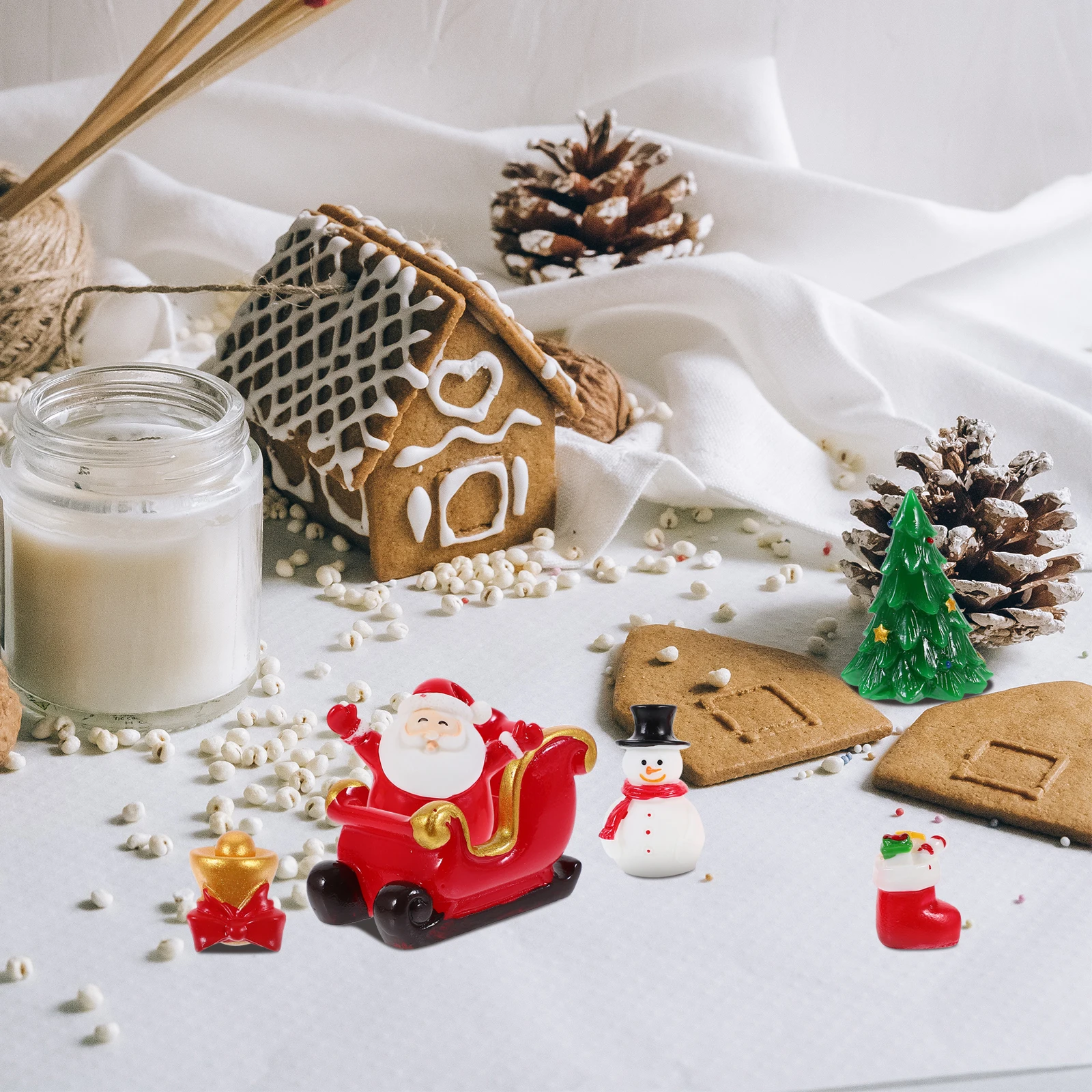 1 set Christmas Decorations Miniature naments Resin Santa Claus Snowman Socks Bell DIY Crafts Home Festive Atmosphere Durable
1 set Christmas Decorations Miniature naments Resin Santa Claus Snowman Socks Bell DIY Crafts Home Festive Atmosphere Durable