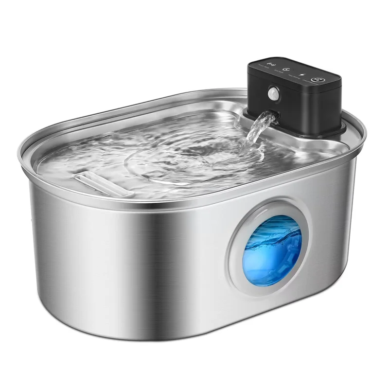 3.2L Wireless Cat Water Fountain Stainless Steel Pet Water Dispenser With Sensor 4000mAh Battery Smart Cats Drinking Bowl
3.2L Wireless Cat Water Fountain Stainless Steel Pet Water Dispenser With Sensor 4000mAh Battery Smart Cats Drinking Bowl