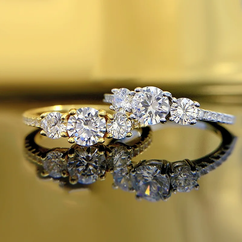 Three-stone Diamond Ring 100% Real 925 sterling silver Party Wedding band Rings for Women Men Engagement Jewelry Gift
Three-stone Diamond Ring 100% Real 925 sterling silver Party Wedding band Rings for Women Men Engagement Jewelry Gift