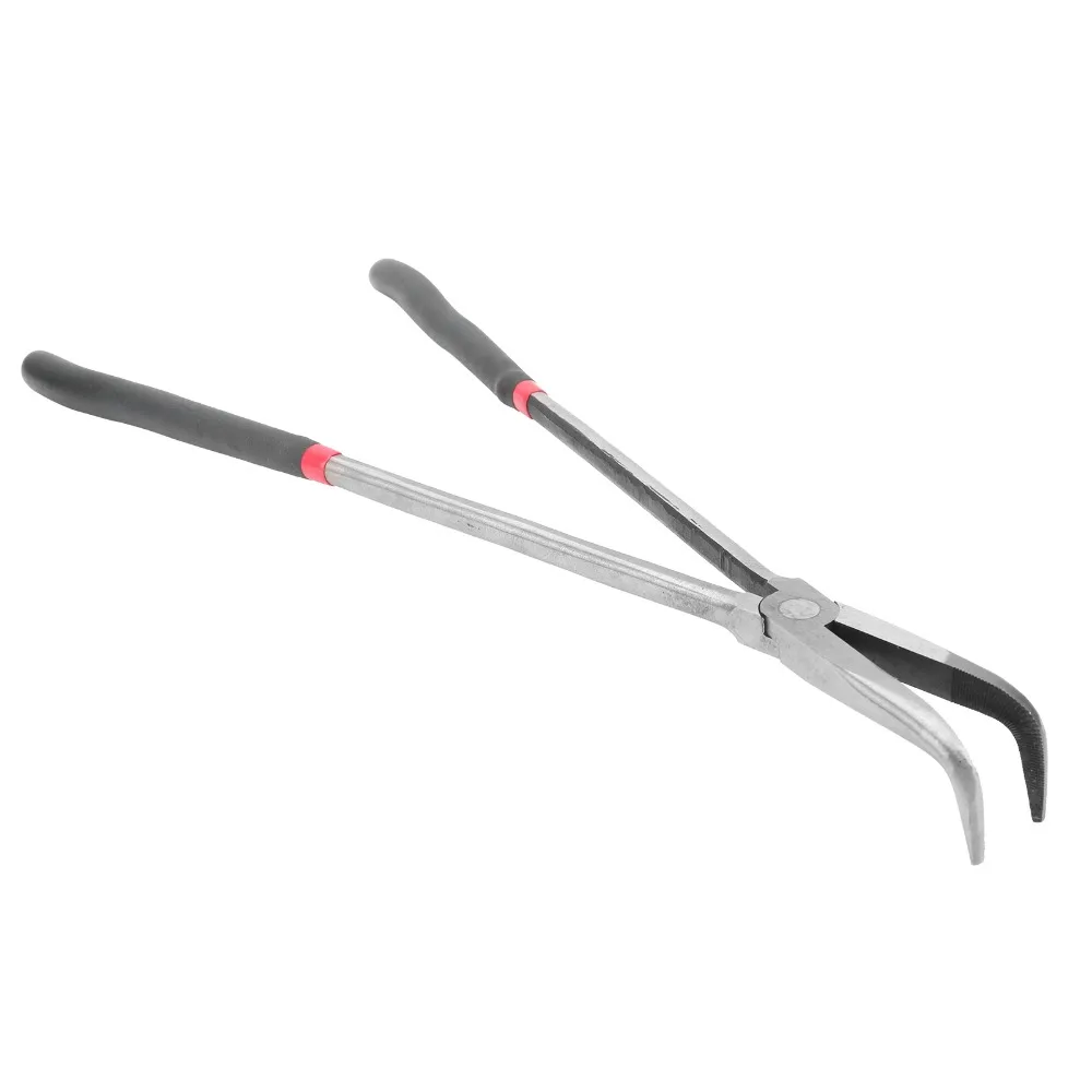 400mm Length Extra Long Handle Nose Pliers 16in High Temperature Quenched 90 Degree Angled Jaws Pliers 90 Degree Angle
400mm Length Extra Long Handle Nose Pliers 16in High Temperature Quenched 90 Degree Angled Jaws Pliers 90 Degree Angle