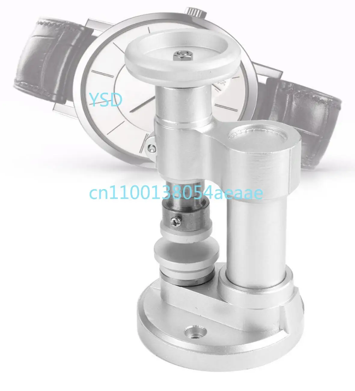 E25 Spiral Press, watch back cover press. It's used for pressing watch back covers and is a watch repair tool.
E25 Spiral Press, watch back cover press. It's used for pressing watch back covers and is a watch repair tool.