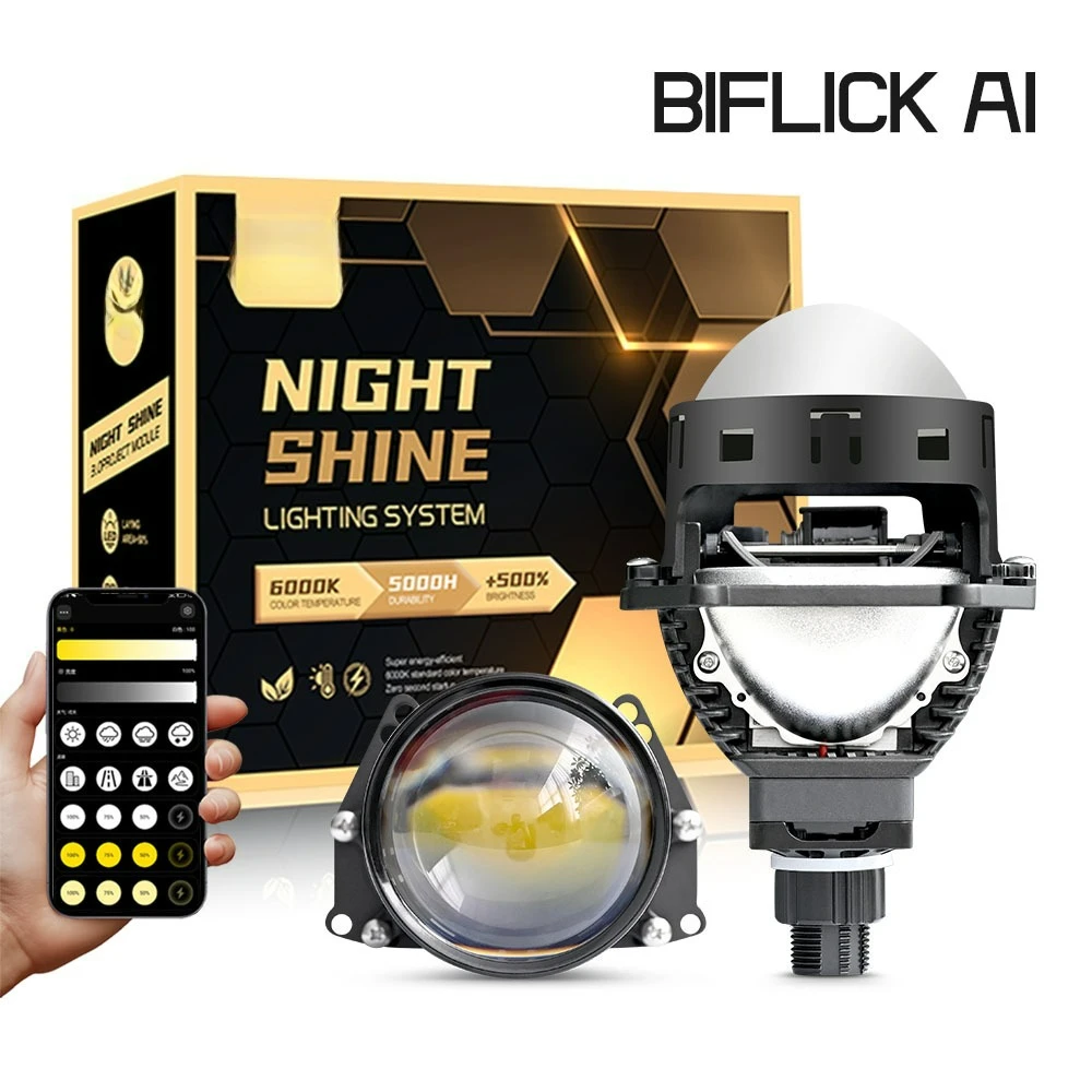 New APP headlight lens 3-inch automotive LED double lens far and near integrated lossless H4 H7H11 universal 12V
New APP headlight lens 3-inch automotive LED double lens far and near integrated lossless H4 H7H11 universal 12V