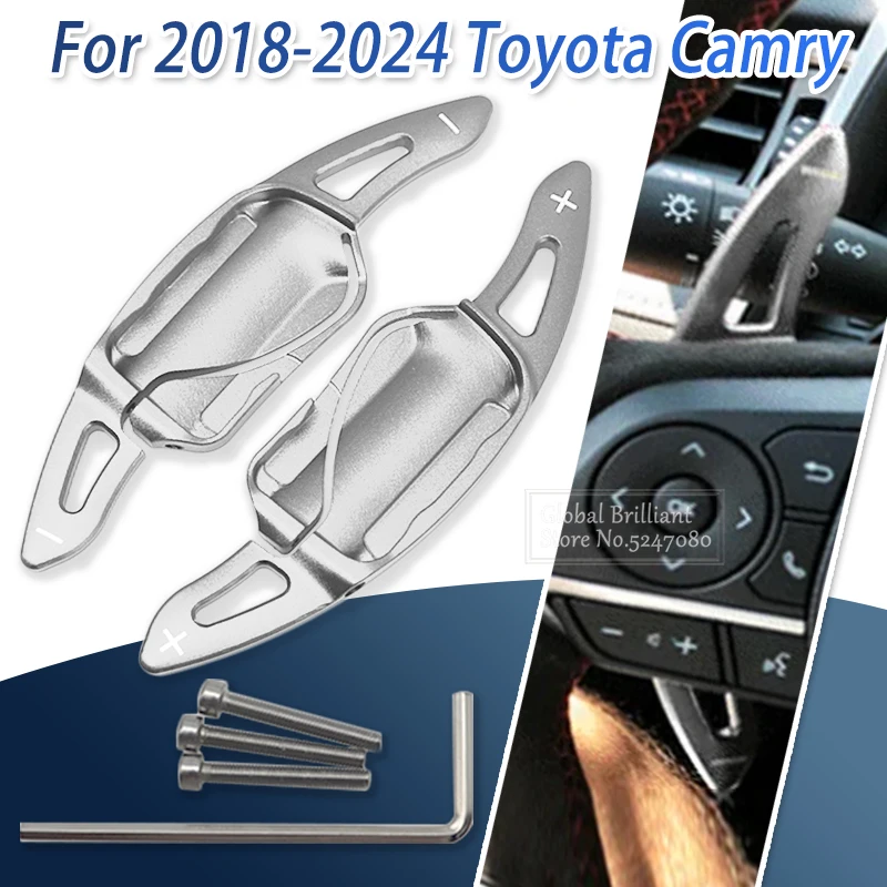 2Pcs Silver Aluminum Alloy Steering Wheel Paddle Shifter Extension for Toyota Camry 2018-2024 Corolla Avalon Automobiles Parts
2Pcs Silver Aluminum Alloy Steering Wheel Paddle Shifter Extension for Toyota Camry 2018-2024 Corolla Avalon Automobiles Parts