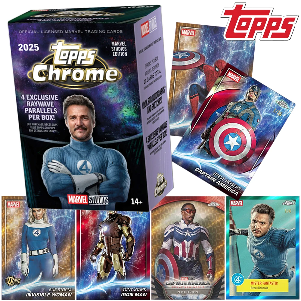 Genuine 2025 Topps Chrome Value Movie Cards Collection Peripherals Toys Fans Like Handsome Characters High Quality Cards Gifts
Genuine 2025 Topps Chrome Value Movie Cards Collection Peripherals Toys Fans Like Handsome Characters High Quality Cards Gifts
