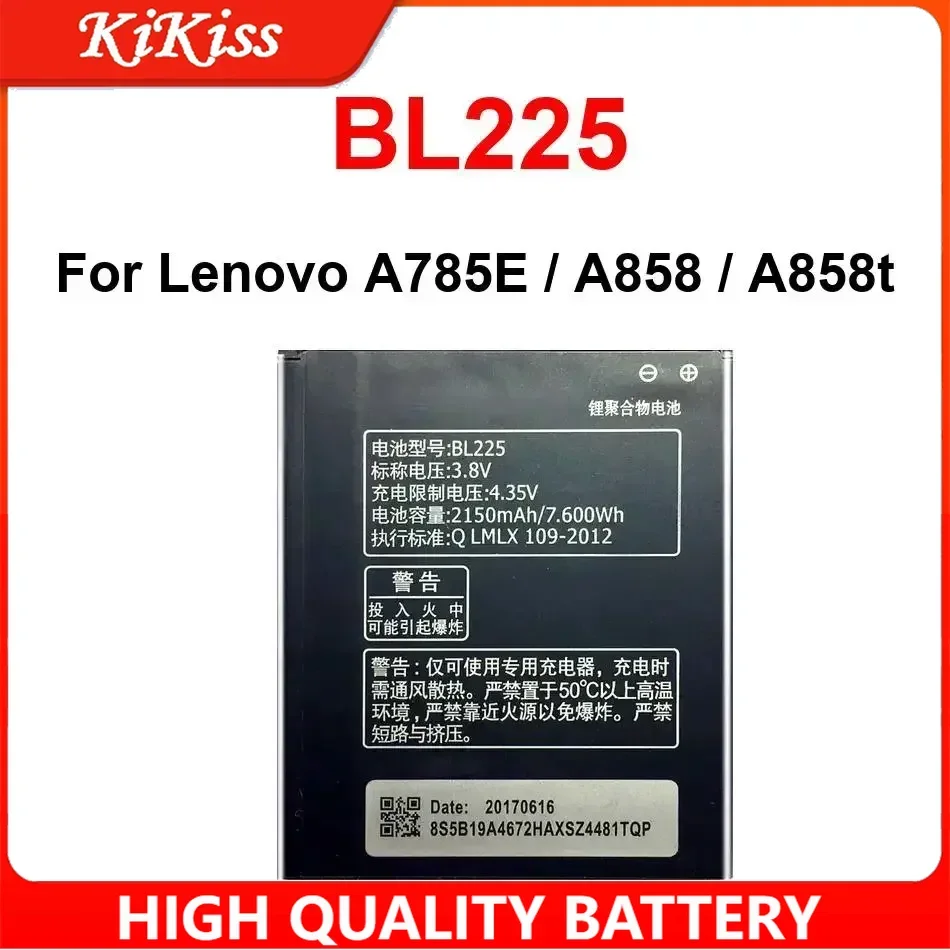 Аккумулятор мобильного телефона 2150 мАч BL225 для Lenovo A858T A785E S8 S580 A708T A62 Замена
Аккумулятор мобильного телефона 2150 мАч BL225 для Lenovo A858T A785E S8 S580 A708T A62 Замена