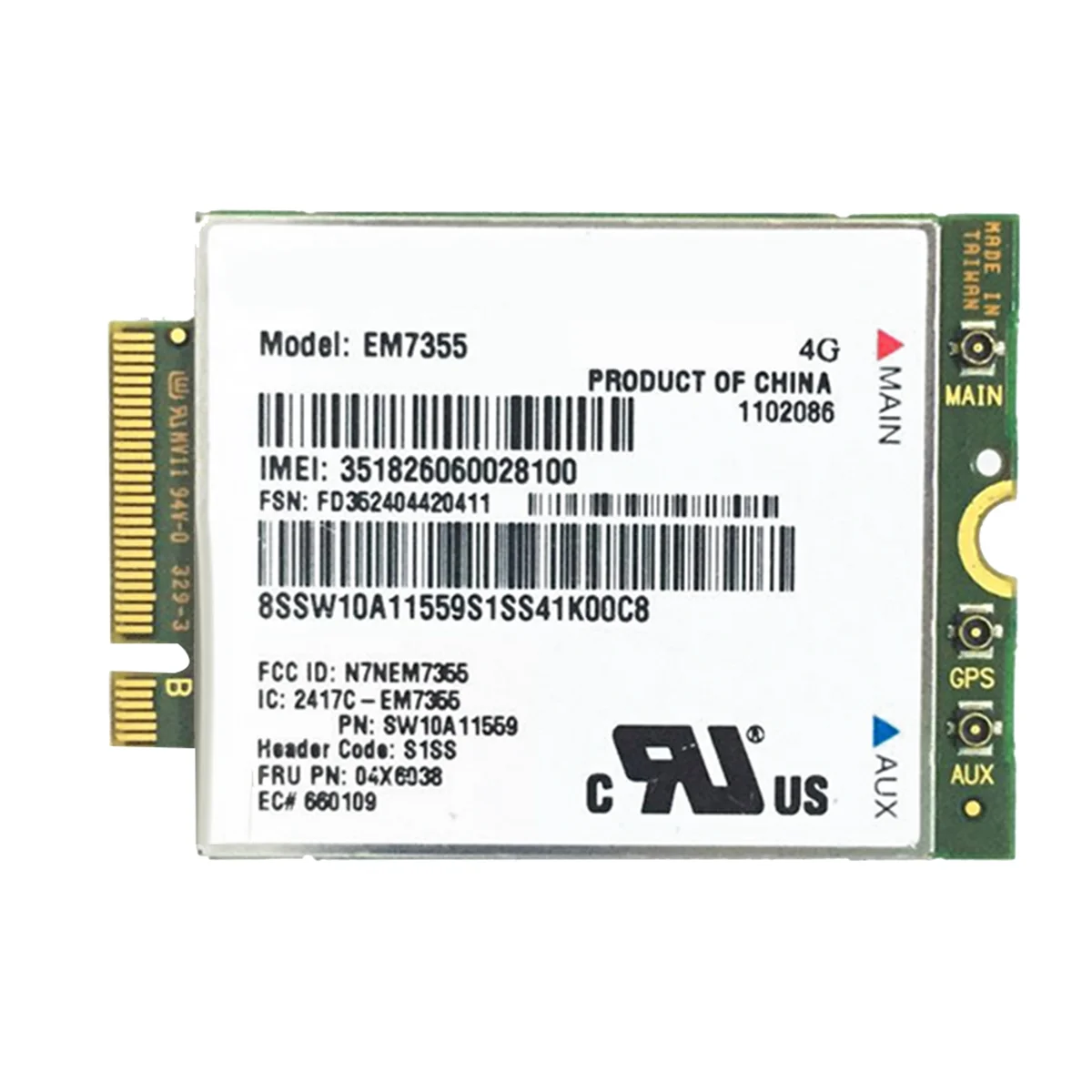 ATP-EM7355 WWAN Card 04X6038 NGFF 4G WiFi Card для X1 Carbon L440 L540 T440 T540P X240
ATP-EM7355 WWAN Card 04X6038 NGFF 4G WiFi Card для X1 Carbon L440 L540 T440 T540P X240