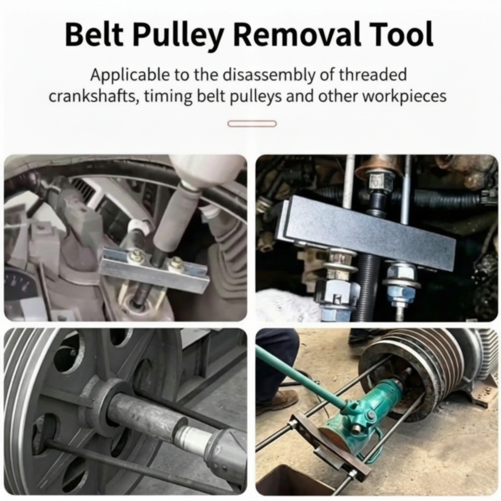 10 Pieces Crankshaft Pulley Puller with Threaded Rods Adjustable Crankshaft Pulley Puller Stable Widened for Mechanics
10 Pieces Crankshaft Pulley Puller with Threaded Rods Adjustable Crankshaft Pulley Puller Stable Widened for Mechanics