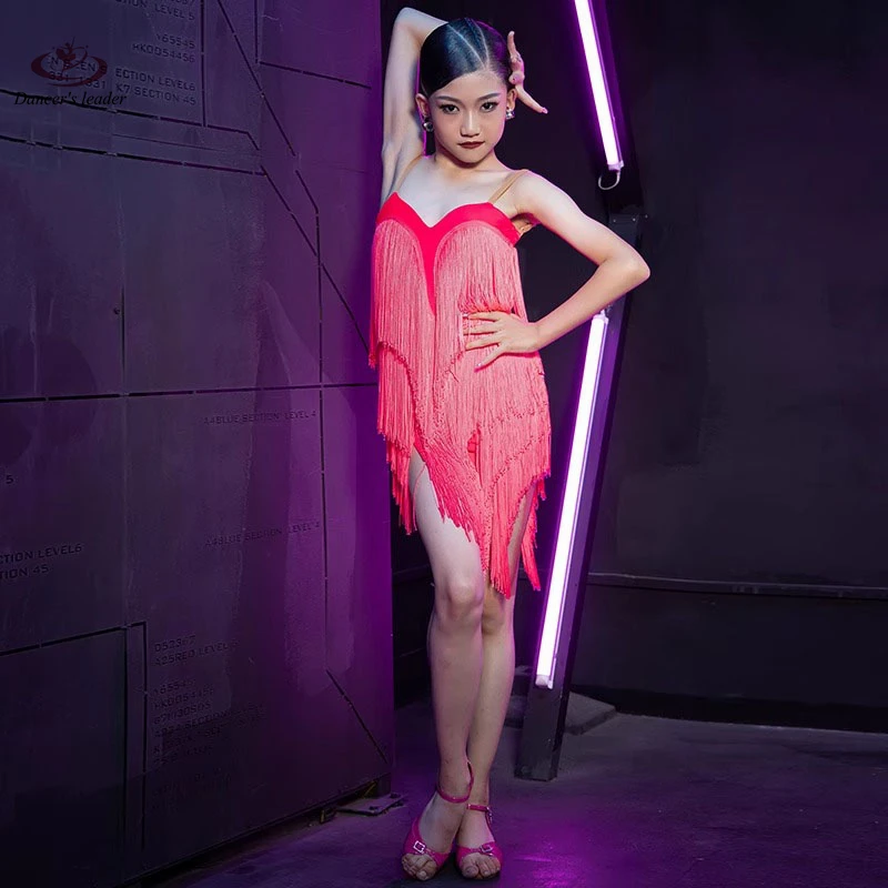 Latin Dance Dress 2023 New Children's Children's Stage Competition High-end Sense Net Red suit Peach Suspenders Tassel Skirt
Latin Dance Dress 2023 New Children's Children's Stage Competition High-end Sense Net Red suit Peach Suspenders Tassel Skirt