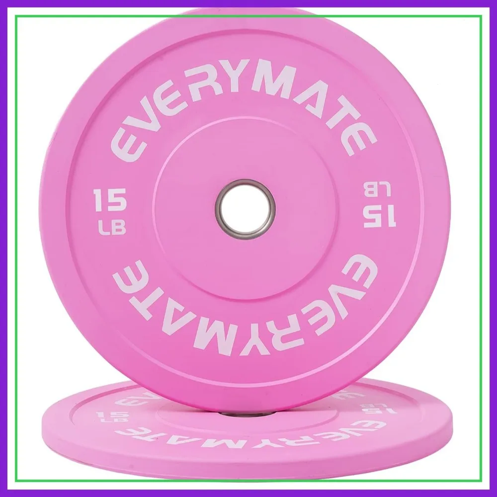 Pink Weight Plates 10LB-45LB Olympic Bumper Plates for Strength Training & Crossfit Steel Inserts Fit 2" Barbells Virgin Rubber
Pink Weight Plates 10LB-45LB Olympic Bumper Plates for Strength Training & Crossfit Steel Inserts Fit 2" Barbells Virgin Rubber