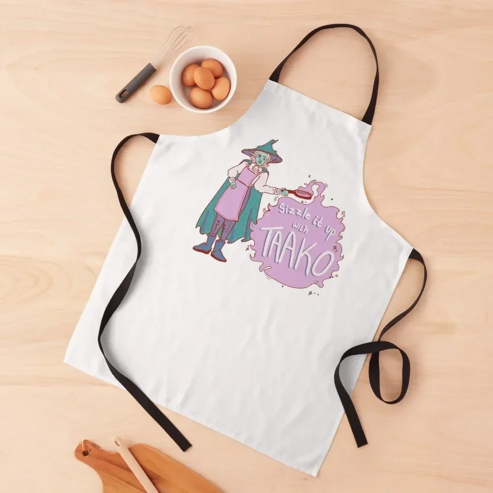 Sizzle it up with Taako! Apron work ladies Customizable Woman Apron 
Sizzle it up with Taako! Apron work ladies Customizable Woman Apron