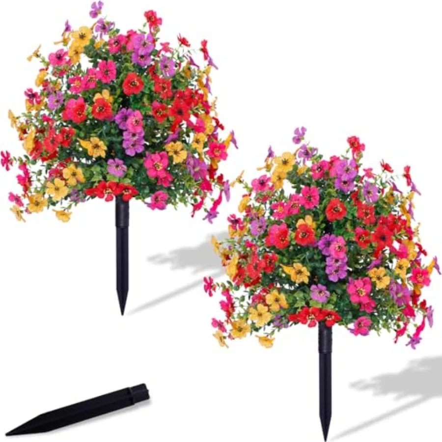22'' Outdoor Artificial Flowers Topiary Ball, 2 Set of UV-Resistant Artificial Green Plants Boxwood with Ground Spikes, for Dec
22'' Outdoor Artificial Flowers Topiary Ball, 2 Set of UV-Resistant Artificial Green Plants Boxwood with Ground Spikes, for Dec
