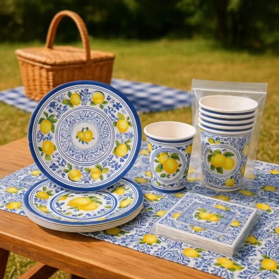 Ent Disable Tableware Set 8 Pcs Serves 20 Gues l 20 Extra Tick Pr Party Plates + 20 Cups + 20 Napkins + Large Tableclot Perfect
Ent Disable Tableware Set 8 Pcs Serves 20 Gues l 20 Extra Tick Pr Party Plates + 20 Cups + 20 Napkins + Large Tableclot Perfect