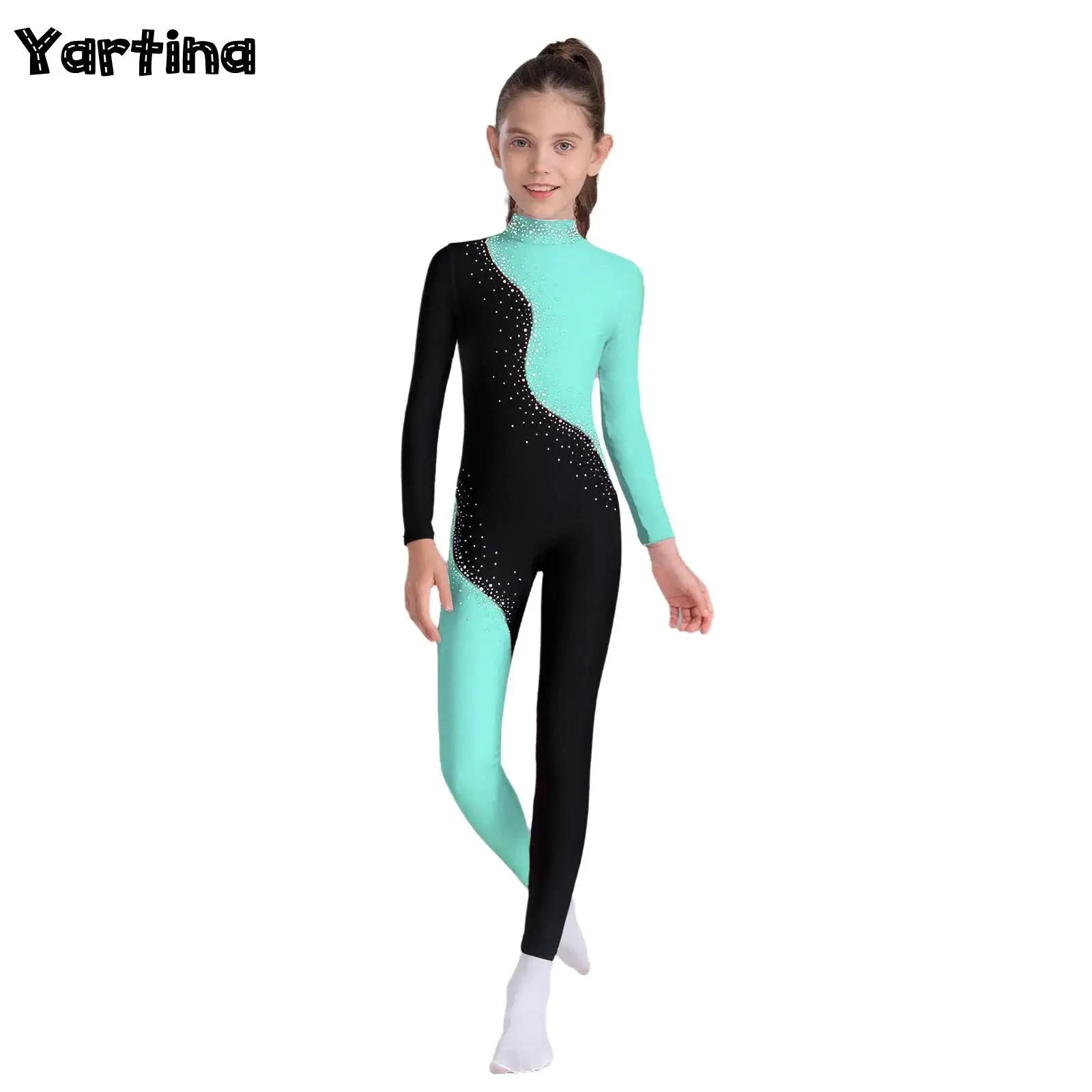 Kids Girls Shiny Rhinestones Gymnastics Ballet Unitards Jumpsuit Figure Skating Bodysuit Long Sleeve Full Body Leotard Costume
Kids Girls Shiny Rhinestones Gymnastics Ballet Unitards Jumpsuit Figure Skating Bodysuit Long Sleeve Full Body Leotard Costume