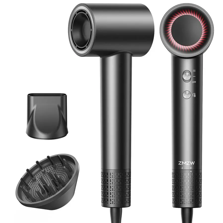 Speed Hair Dryer 160000 RPM Quiet Ionic Blow Dryer with Magnetic Diffuser and Concentrator, 500 Million Negative Ions, Lightweig
Speed Hair Dryer 160000 RPM Quiet Ionic Blow Dryer with Magnetic Diffuser and Concentrator, 500 Million Negative Ions, Lightweig