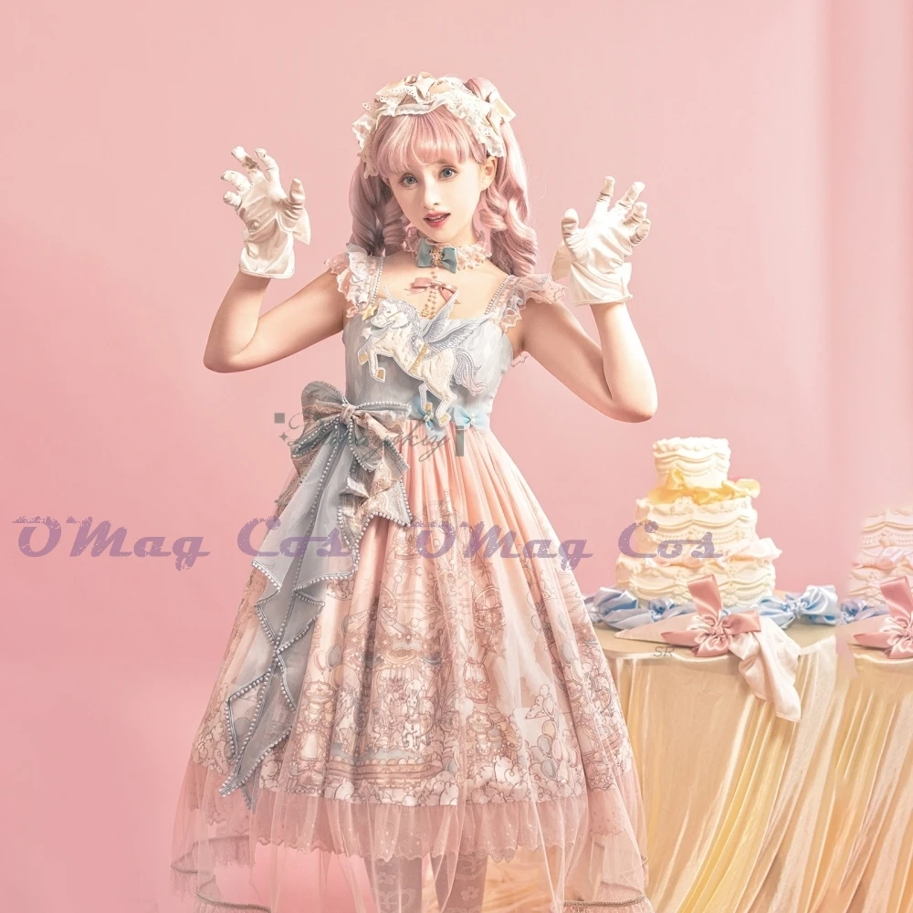 Японское платье Harajuku Kawaii Lolita JSK, милое платье для чаепития с бантом и принтом в парке развлечений
Японское платье Harajuku Kawaii Lolita JSK, милое платье для чаепития с бантом и принтом в парке развлечений