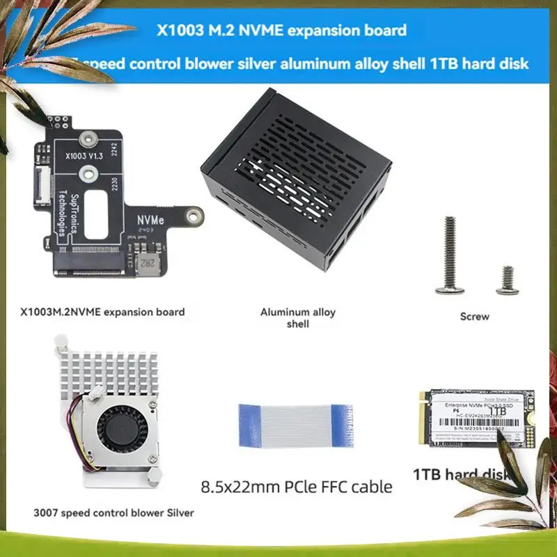 New-For Raspberry Pi 5 Pcie To M.2 Nvme HAT+Radiator+Case For 2242 2230 Nvme SSD Expansion Board SSD Kit
New-For Raspberry Pi 5 Pcie To M.2 Nvme HAT+Radiator+Case For 2242 2230 Nvme SSD Expansion Board SSD Kit